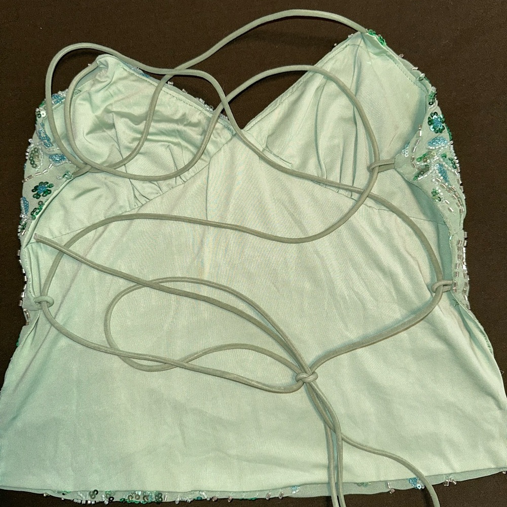 Peppermayo Mint Sequin Cami Top - Picture 5 of 6
